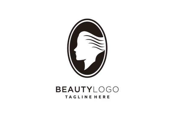 Download Beauty Hair Salon Face Logo Design Oval - Hair Collection
