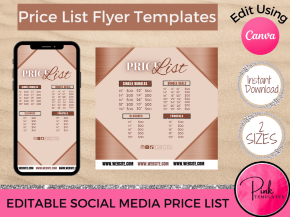 Download Beauty Hair Price List Flyer - Hair Collection