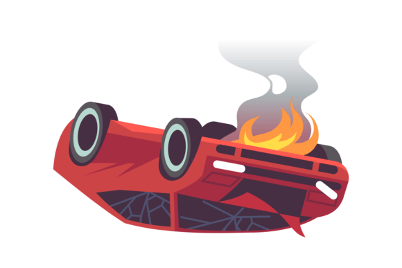 Download Damaged Flat Car. Auto Accident on Road, - Auto Collection