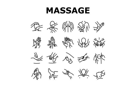 Download Massage Therapy Relaxation Icons Set - Massage therapy Collection