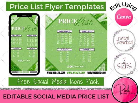 Download Beauty Hair Price List Flyer - Hair Collection