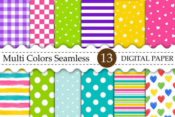 Download Multi Colors Digital Paper Pattern - Premium Resources