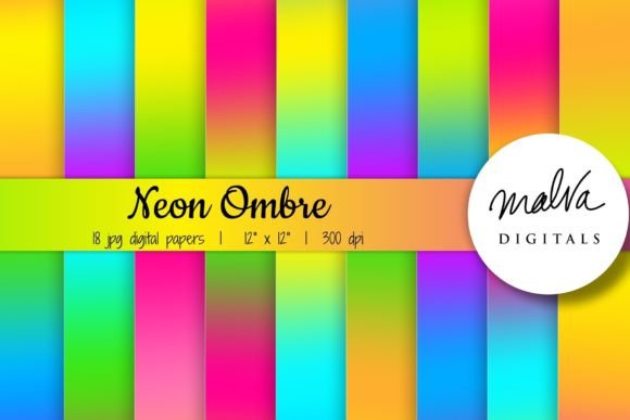 Download Neon Colors Ombre Background - Premium Resources