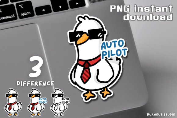 Download “AUTO PILOT” Goose Sticker PNG - Auto Collection