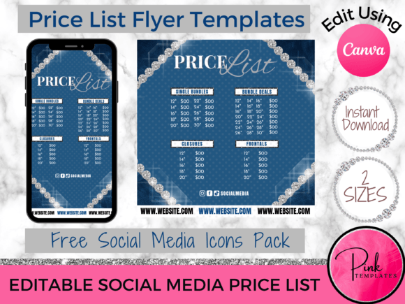 Download Beauty Hair Price List Flyer - Hair Collection